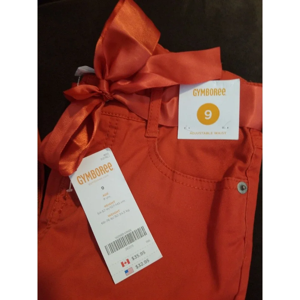 Gymboree fashionable‎ fox orange pants 9